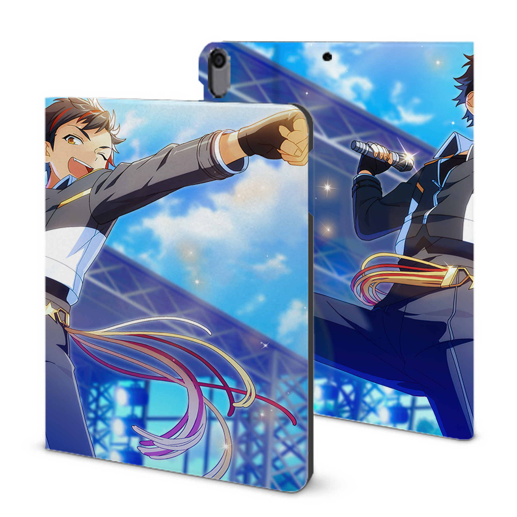 （画像用） あんさんぶるスターズ! Ensemble Stars IPad ケース ブック型 PUレザー TPU 耐衝撃 軽量 薄型 ペン収納なし 全面保護 IPad 各モデル対応